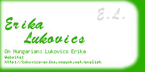 erika lukovics business card